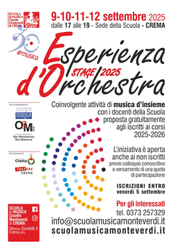 Stage Esperienza d' Orchestra a Crema Cremona
